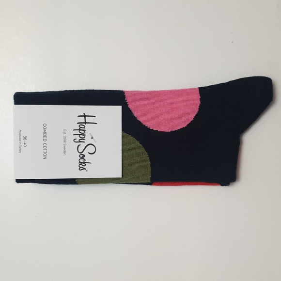 Happy Socks Women Socks EU 36-40, US 5.5 - 9.5 Brand New Combed Cotton #49 - Picture 2 of 4